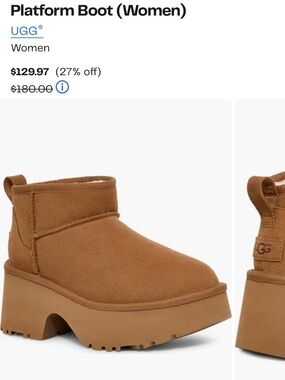 UGG Women's Platform Boot in Chestnut Suede